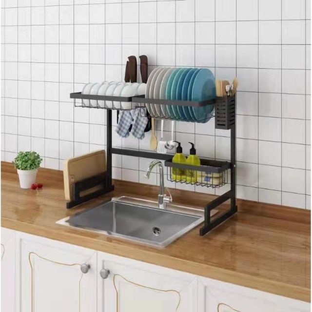 Sink Rack stainless steel dish drying rack over sink - 65cm | Daraz.lk