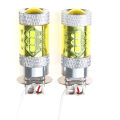 2pcs LED Fog Lights 12-24V H3 80W 16 SMD LED Car Fog Light Yellow High Power Encounter. 