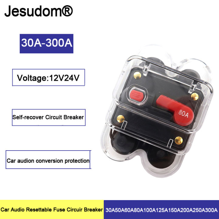 Interruttore Circuito 30A DC 12-24V Con Reset Manuale | Per Auto, Barca, Camper, Audio | Sostituisce Fusibile