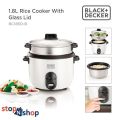 Black+Decker 1.8L Rice Cooker With Glass Lid – OGB-RC1850-B5. 