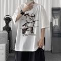 Naruto Clothes Short Sleeve MaleTT-shirt Anime Print Two-Dimensional Casual All-Match Loose-Fitting plus Size Half-Length Sleeves Top. 