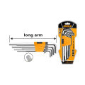 INGCO Hex Allen  Key 9 Pcs With Extra Long Arm. 