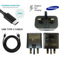 SAMSUNG 15W Travel Adapter EP-TA200 Adaptive Fast Charging with USB Type-C Cable. 