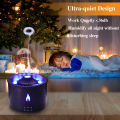 Volcano Fire Flame Air Humidifier Aroma Diffuser Essential Oil with Remote Control Jellyfish for Home Fragrance Mist Mak Smoking. 
