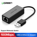 UGREEN Network Adapter USB 3.0 to Ethernet RJ45 Lan Gigabit Adapter for 10 100 1000 Mbps Ethernet Supports Nintendo Switch TV Box. 