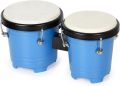 Mini Bongo Pair Mini Tunable Plastic Bongos 5" and 6" Plastic Small Bongo Drums,Natural Sheepskin Head. 