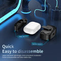 Lereach For AirPods 1 _ 2 Cover Case Grai Carbon Brazing Armor TPU+PC Cover Resistant Shockproof Full Body Protector Case. 