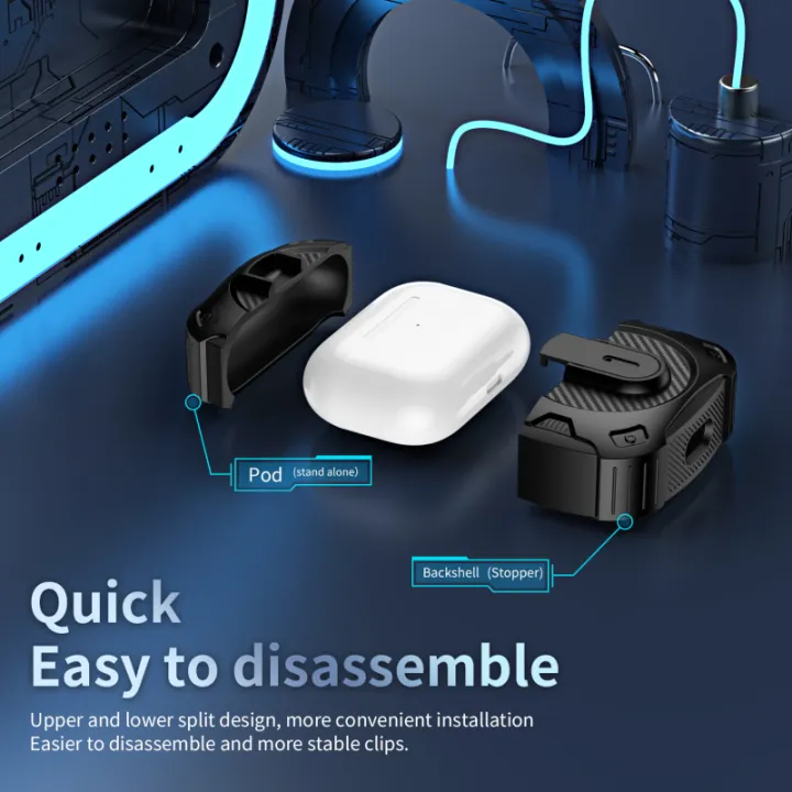Lereach%20For%20AirPods%201%20_%202%20Cover%20Case%20Grai%20Carbon%20Brazing%20Armor%20TPU+PC%20Cover%20Resistant%20Shockproof%20Full%20Body%20Protector%20Case%20-%20Image%205