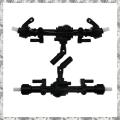 Front and Rear Axle with Metal Gear for MN D90 MN-90 MN98 MN99 MN99S MN45 1/12 RC Car Spare Parts Upgrade Accessories. 