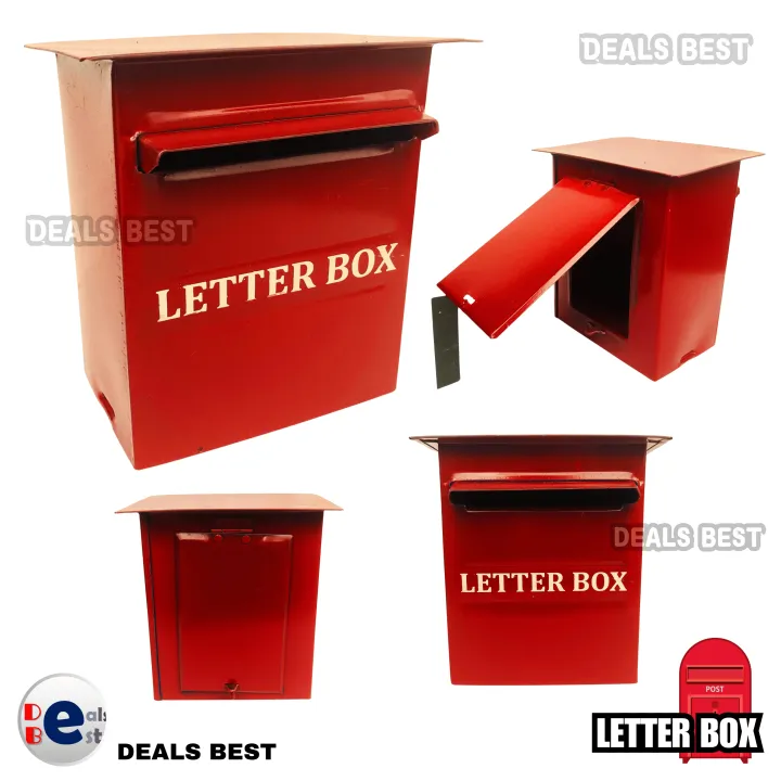 Letter%20Box%20Mail%20Box%20Post%20Box%20High%20Quality%20Wall%20Mounted%20-%20Dark%20Red%20-%20Image%205