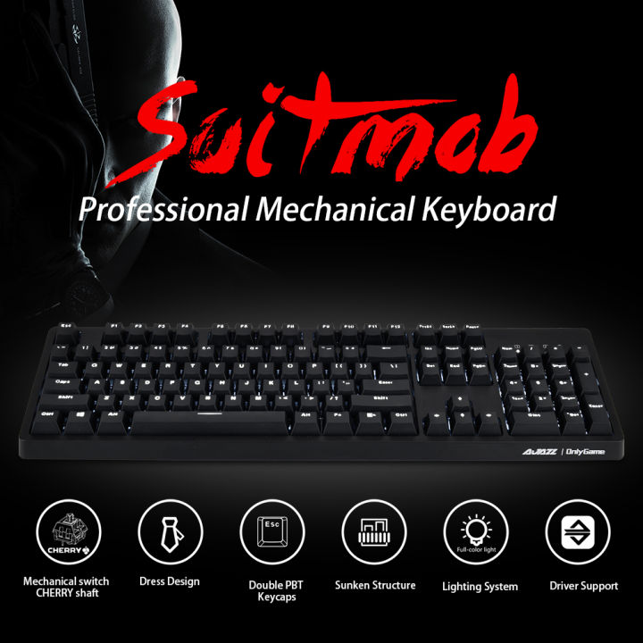 AJAZZ%20Mechanical%20Keyboard%20Professional%20Gaming%20Keyboard%20Blue%20Switch%20Wired%20White%20Backlit%20Keyboard%20Brown%20Switch%20(Black)%20-%20Image%208