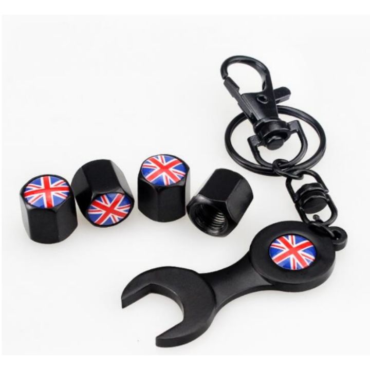 4pcs%20Wheel%20Valve%20Stems%20Caps%20&%201pc%20Wrench%20Dust%20Air%20Cover%20England%20Flag%20Car%20Accessories%20for%20MINI%20One%20MINI%20Coopers%20Cabrio%20Coupe%20-%20Image%204