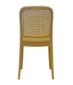 CLASSIC RATTAN STYLE PLASTIC DINING CHAIR. 