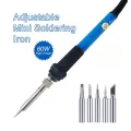 60W Electric Soldering Iron Solder Iron Ceramics Tips Welding Gun AC 220V Input EU Plug. 