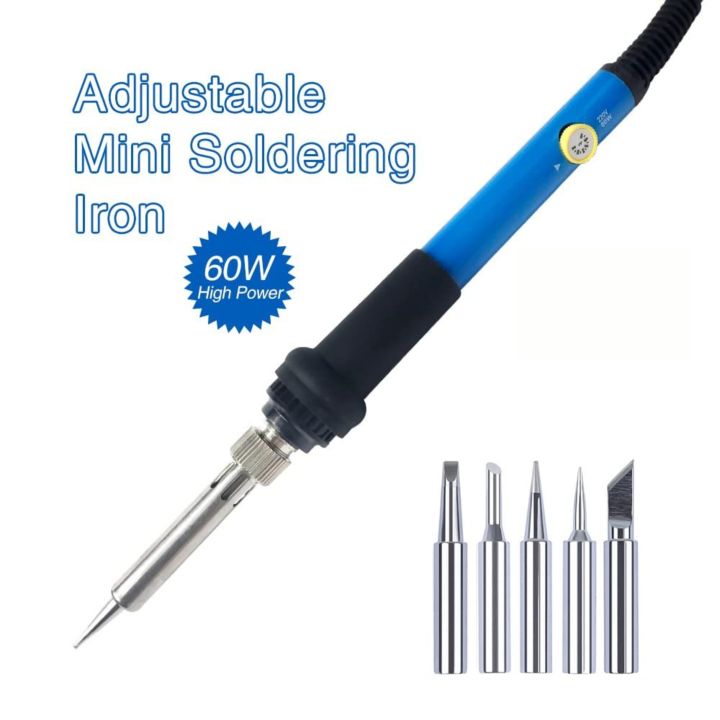 60W Electric Soldering Iron Solder Iron Ceramics Tips Welding Gun AC 220V Input EU Plug