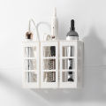 Curling Iron Organizer Bathroom Wall-mounted Hair Straightener Holder Perforation-free Hair Tools Makeup Storage Box. 