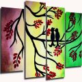 4pcs Hand Painted Abstract Modern Art Painting On Canvas Framed Wall Art Home Decor. 