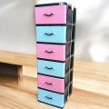 Colorful 6-Drawer Plastic Baby Organizer – Compact Storage Cupboard. 