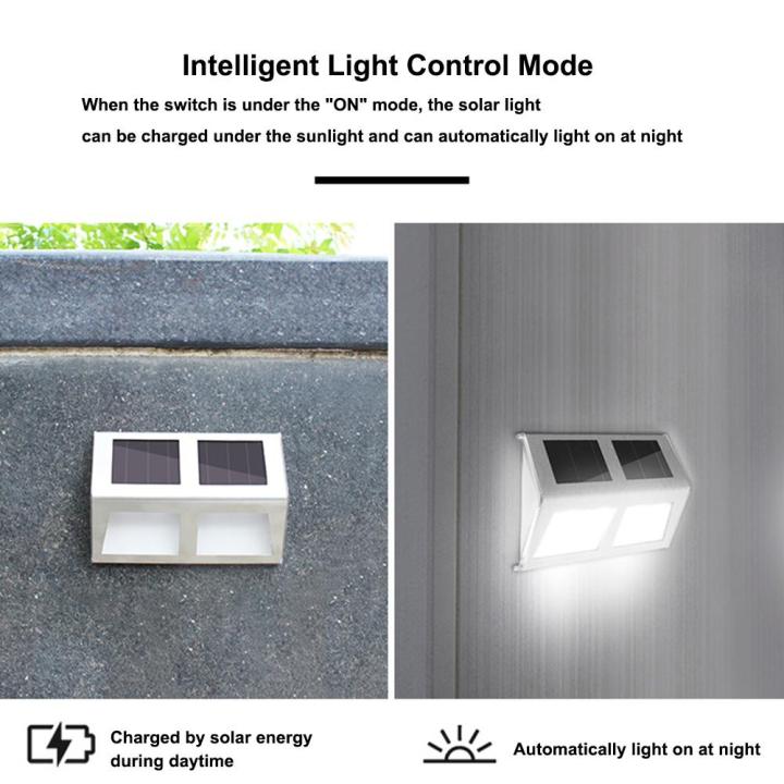 Migeet%204LED%20Solar%20Powered%20Stair%20Lights%20Wall%20Lamp%20Solar%20Step%20Light%20Water-resistant%20Outdoor%20Lighting%20Walkway%20Light%20for%20Deck%20Path%20Patio%20Garden%20Yard%20Auto%20On/Off%20-%20Image%206