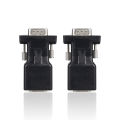 HXSJ 2Pcs Vga To Rj45 Adapter Vga Male To Rj45 Adapter Ethernet Port Converter Cat5E Cat6 Network Cable Adapter. 
