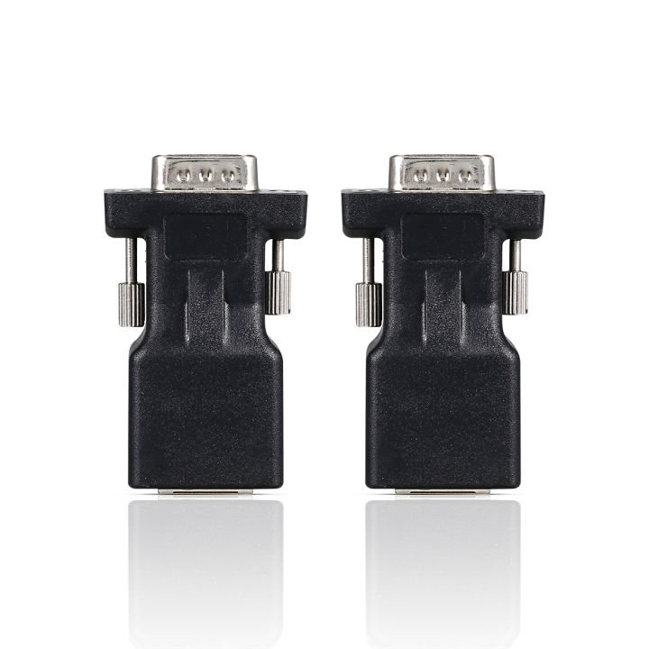 HXSJ%202Pcs%20Vga%20To%20Rj45%20Adapter%20Vga%20Male%20To%20Rj45%20Adapter%20Ethernet%20Port%20Converter%20Cat5E%20Cat6%20Network%20Cable%20Adapter%20-%20Image%203