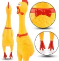 POPLAY Rubber Chicken/Squeeze Chicken Toy for Cats & Dogs. 