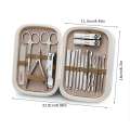 High quality 18-piece set A professional stainless steel nail clipper travel decoration package Nail and foot personal care tool. 