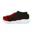 SPLENDOR Knitted Olive Green Casual Shoes for Kids - WAVES. 
