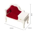 1/12 Mini Furniture Model Wooden Sofa Table with Drawer Cabinet Cute Micro Scene Decoration Craft Simulation Sofa Chair DIY Dollhouse Accessories Children Toy Gift. 