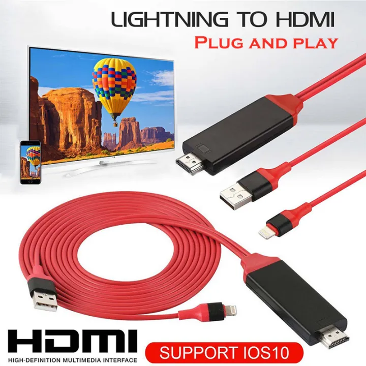 1080P%206ft%208%20Pin%20Apple%20Interface%20to%20HDMI%20TV%20AV%20Adapter%20Cable%20for%20iPhone%206%206S%207%208%20Plus%20X%20-%20Image%203