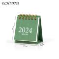Desk Calendar 2024 2024 Mini Desk Calendar Simple Style Spiral Coil Planner for Events Logs Decor Office School Supplies Creative Coil Design Calendar. 