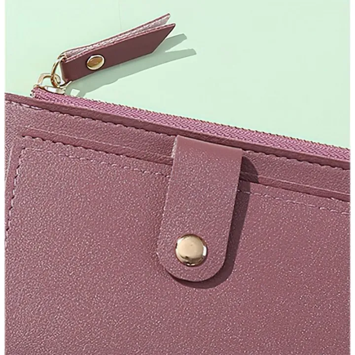Women%20PU%20Leather%20Short%20Pocket%20Buckle%20Zipper%20Wallet%20/%20Korean%20Mini%20Plain%20Color%20Flap%20Trend%20Purse%20/%20Multi-card%20High%20Capacity%20Card%20Holder%20-%20Image%208