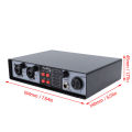 Sound Interface Mixer Built in Preamp 2 in 2 Out Sound Mixing Console 48V 20Hz-20kHz for Computers for Stage. 