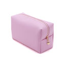PU Leather Solid Color Travel Makeup Bag Zipper Wash Toiletry Organizer Purse Waterproof Cosmetic Bag Storage Handbag For Women Girls. 