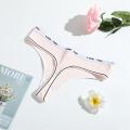 Solid Color Fashion Underwear Soft Cotton Women's Thongs. 