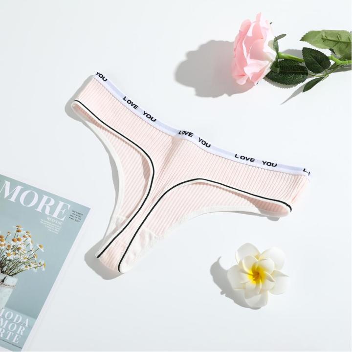 Solid Color Fashion Underwear Soft Cotton Women's Thongs