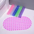 【WEJA】Rectangle PVC Anti-skid Bath Mats Soft Shower Bathroom Massage Mat Suction Cup Non-slip Bathtub Carpet Large Size. 