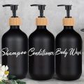 3pcs Plastic Soap Dispenser Set Countertop Lotion Bottle Bathroom Refillable Empty Bottle for Shampoo Body Wash Hair Conditioner. 
