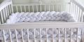 Braided Bumper 4 strands 4 sided baby cot bumper. 