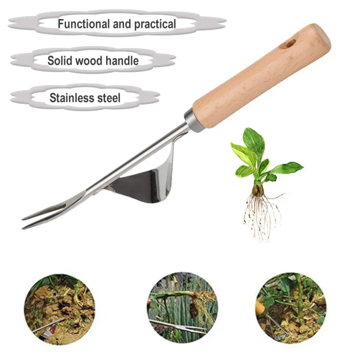 Migeet%20Garden%20Hand%20Weeder%20Stainless%20Steel%20Premium%20Gardening%20Tool%20for%20Weeding%20Wood%20Handle%20for%20Home%20Gardens%20Small%20Gardens%20and%20Lawns%20-%20Image%205