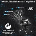 Gaming Chair with Footrest, Gamer Chair with Lumbar Support and Headrest Height Adjustable Office Chair with 360°. 