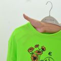 Women/Ladies / Girls Trending Fashion Korean Style Baggy / Loose-Fitting / Over-Sized Rabbit With Flowers Love Sudu Hawa Tee Cotton Fabric Tops Casual Loose Fit Office Wear T-Shirt /Tshirt/ Blouse In Mélange Red, Light Lime Green, Cream Colors In S, M, L,. 