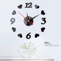 DIY Acrylic Mirror Wall Clock, Modern Wall Sticker Clock, Large Watch Silent Mirror Number Clock Home Office School Decorations. 