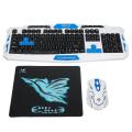 HK8100 2.4Ghz Wireless keyboard Mouse Combo Desktop Laptop Keyboard Set for Home Office Computer PC Gamer - White   blue. 