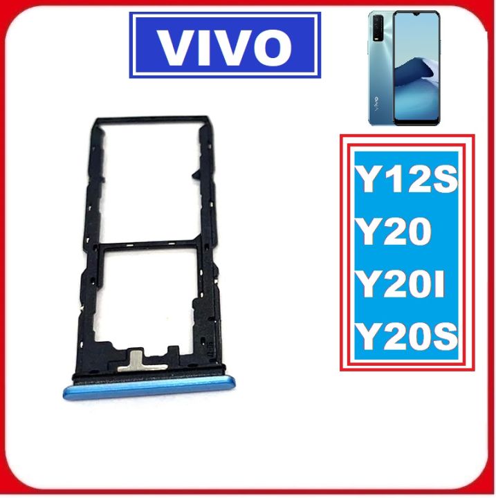 vivo Y20 / Y20i / Y20S 2020 2021 V2027 V2029 V2043 Sim Tray Micro SD Card Holder Slot Parts Sim Card Adapter Replacement VIVO Y20 Y20I Y20s Y12s Sim Tray Micro SD Card Holder Slot Parts
