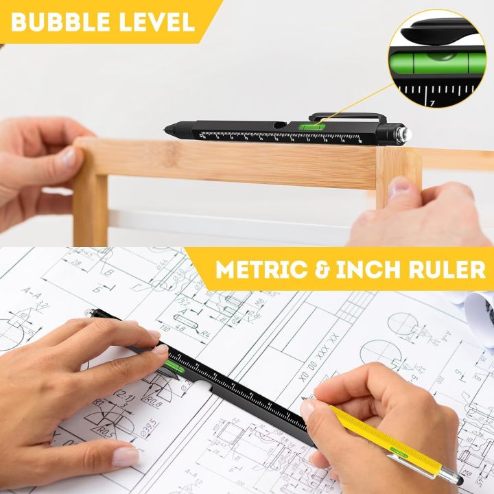 Mens%20Gifts%20for%20Christmas,%209%20in%201%20Multi%20Tool%20Pen%20Set,%20Gadgets%20for%20Mens%20Stocking%20Stuffers%20for%20Dad%20Grandpa%20Gifts%20Easy%20to%20Use%20Yellow+Black%20-%20Image%203