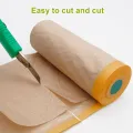 Sinoster Waterproof Masking Paper Premium Pre-taped Masking Paper 2 Rolls Strong Adhesive Waterproof Drape for Painting Diy Projects Multipurpose Protective Covering Sheets for Home Auto Wide Width Easy. 