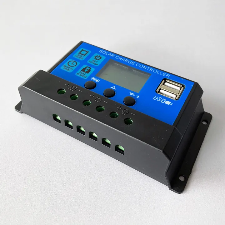 PWM%20Solar%20Charge%20Controller%2012V/24V%20PWM%2010A%2030A%20with%20Adjustable%20LCD%20Display%20Timer%20Setting%20-%20Image%204