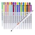 【HOT】 5/15/25 Colors Double Headed Highlighter Pen Set Fluorescent Drawing Markers Highlighters Pens Art Cute Pastel Stationery. 