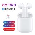 i12 TWS Wireless Bluetooth Earphones with Touch Control Headset. 